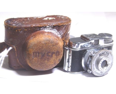 LEATHER CASED SPY CAMERA. Leather cased Mycro spy camera 