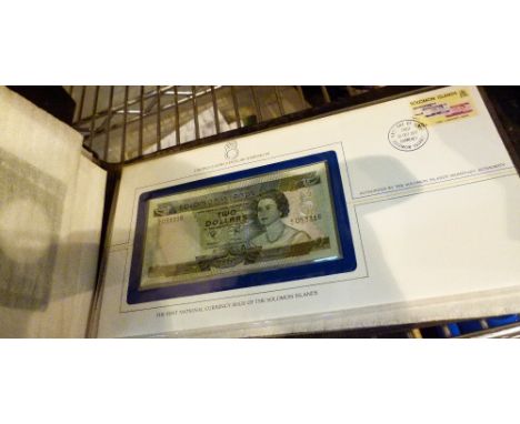 PRESENTATION SET. First day issue presentation set, first day covers including currency, coins and banknotes to the Soloman I