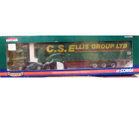 BOXED CORGI HAULAGE. Boxed Corgi haulage CC13703 Scania R and curtainside trailer, C S Ellis Group Ltd