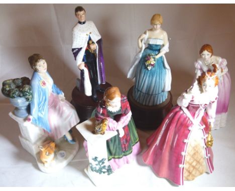 ROYAL DOULTON CERAMIC FIGURES. Royal Doulton ceramic figures including Queen of the Realm Series, Florence Nightingale HN 314