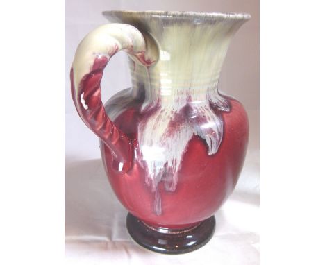 VINTAGE GERMAN JUG. Vintage German ceramic jug with twisted handle, 367