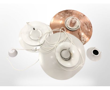 A group of late-20th century Scandinavian pendant light fittings. (1 box)