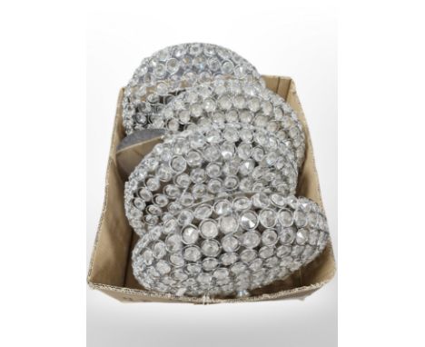 Four contemporary glass lustre light fittings. (1 box)