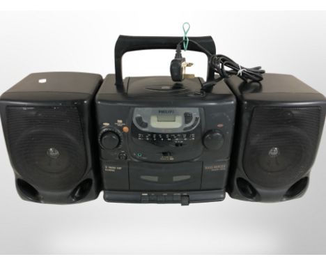 A Philips bass reflex speaker system with lead 