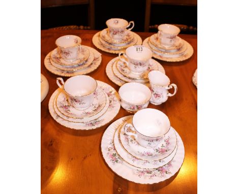 CERAMIC TEA WARE. Royal Albert Lavender Rose tea ware , 26 pieces
