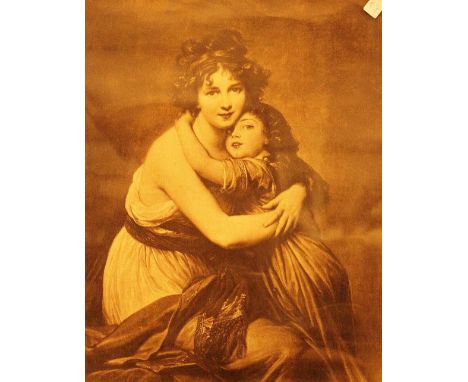 MONOCHROME PRINT. Victorian style monochrome print framed and glazed