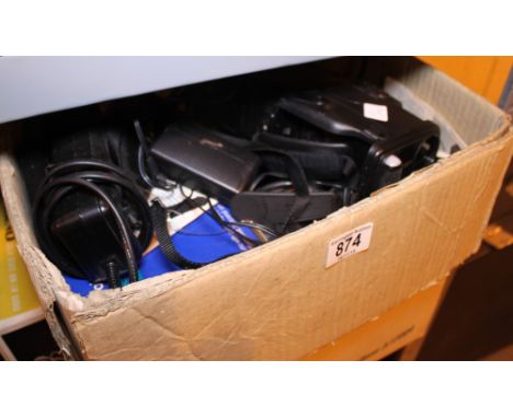 POLAROID CAMERAS. Box of Polaroid cameras and assosciated equipment 