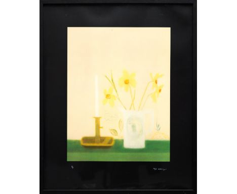 CRAIGIE AITCHISON, 'Daffodil and candlestick', screenprint, edition of 75, 1998, signed and numbered, 49cm x 38cm, framed and