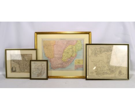 Three maps of South Africa including Colonial Office Captain Owens Survey example and a further map of Africa after Thomas Ki