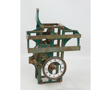 An early 20th century water flow rate clock inscribed 'V29 31984/11, 36 x 6 inch weir 5304/199' and with Roman numerals to th