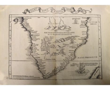 AFTER MARTIN WALDSEEMÜLLER; 'Tabula Nova Partis Aphri', an early to mid-16th century map of South Africa with Latin text and 