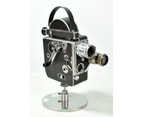 PAILLARD BOLEX; a 1960s 16mm cine camera complete with two lenses and two range finders.Additional InformationColumn loose to