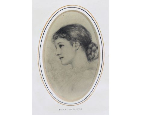 AFTER GEORGE FRANCIS MILES (1852-1891); two lithographs, half-length portrait of a girl, printed signature 'Frank Miles' left