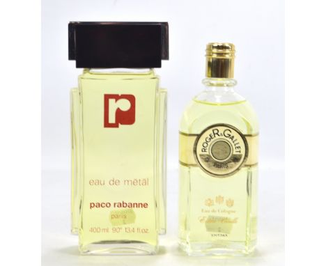 PACO RABANNE; a vintage Eau De Mētāl, 400ml, and Roger &amp; Gallet Extra-Vieille Eau De Cologne, both factice bottles (2).