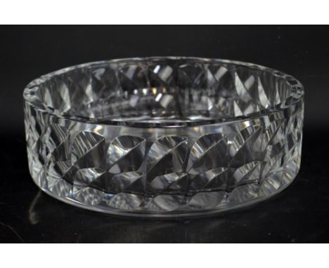 ORREFORS; a Swedish clear glass bowl with textured sides, signed to base, initialled BA, number 3785/5, diameter 21cm.Additio