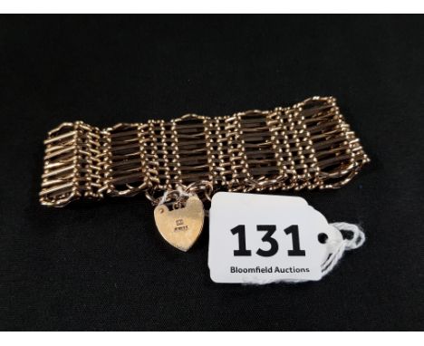 9 CARAT GOLD GATE BRACELET 41.8 GMS 