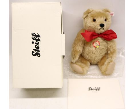 Steiff 1957-2007 50th Anniversary Commemorative Bear, blonde mohair, H30cm, with box and certificate