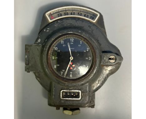 WW2 German Army Panzer Kienzle half-track Tachograph Clock, No.1144