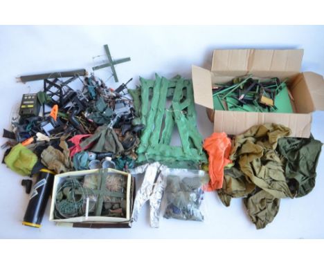 Collection of Action Man accessories to include clothing, tents, weapons etc., qty, all A/F