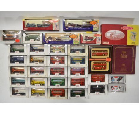 Collection of 1/76 scale (OO gauge) diecast vehicle models from EFE and Lledo to include buses, trucks, 2x 2 vehicle EFE car 