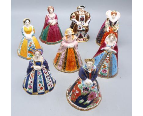 Royal Worcester The Connoisseur Series candle snuffers - Henry VIII and his six wives, and Elizabeth I (8)