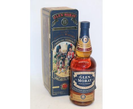 Glen Moray Aged 16 Years single malt Speyside Scotch whisky, 40%/70cl, with original tin