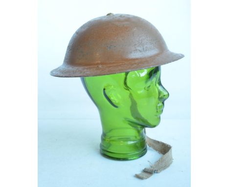 Vintage British military helmet with modern replacement inner liner (size 7.5"/60cm)