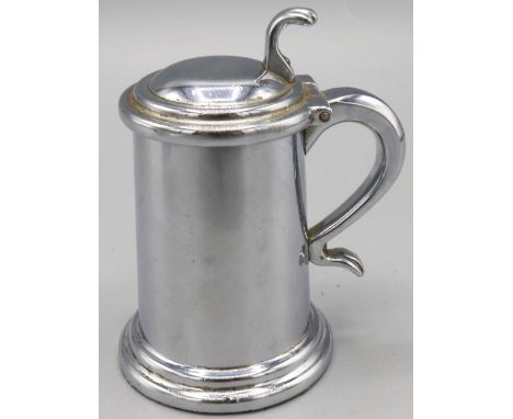 Vintage dunhill steel tankard table lighter, Des No. 861972, H9cm