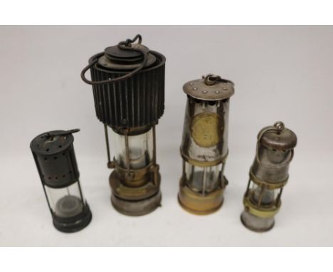 The Protector Lamp &amp; Lighting Co., Ltd., Eccles miner's safety lamp, No. 29, H25cm and three others