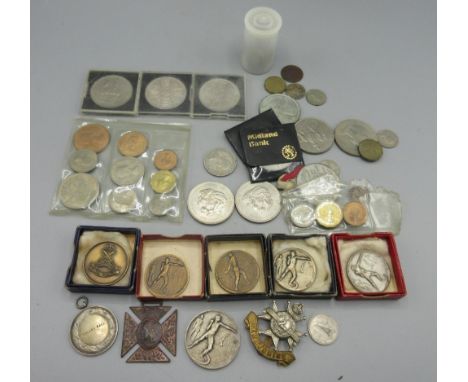 George IV silver shilling, 1823; five George III silver shillings; other silver content GB coins; pre-decimal GB coins; Comme