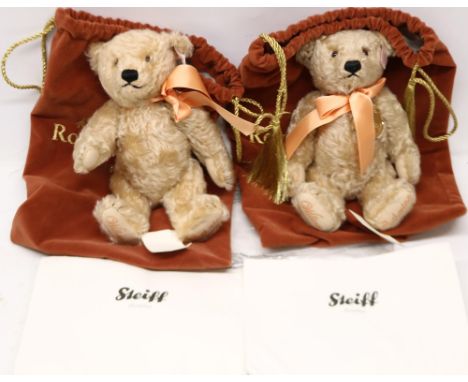Two Steiff Royal Wedding 2011 commemorative teddy bears, blonde mohair, H24cm, with dust bags and certificates