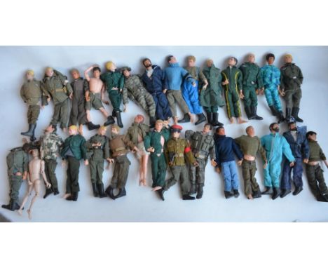 Large collection of playworn but generally good condition Action Man figures (mostly) including some Eagle Eyes, no boxes, qt