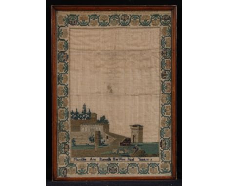 An unusual early 19th century rectangular needlework sampler, by Matilda Ann Reynolds/Her Work/Aged [...] Years 18**, embroid
