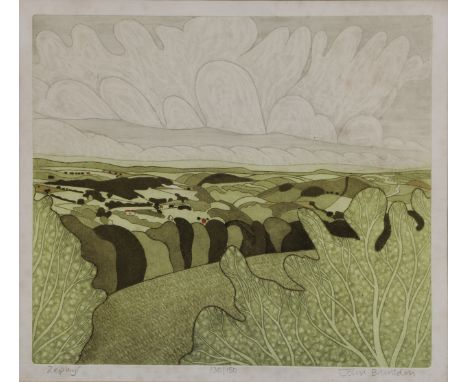 John Brunsden, by and after, Zephyr, signed and titled in pencil, lithograph print, 41cm x 47cm, limited edition, 130/150 