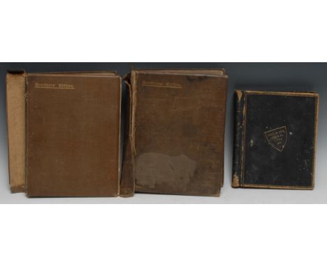 Fox-Davies, A.C: Fairbairns Book of Crests in two volumes, by T.C &amp; E.C Jack 1892;  a leather bound manuscript note book,