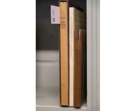 Officina Bodoni. The Kind of Poetry I Want, Edinburgh: K.D. Duval, 1961, top edge gilt, original vellum-backed patterned boar
