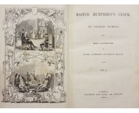 Dickens (Charles). Master Humphrey's Clock, 2 volumes, London: Chapman and Hall, 1840,  monochrome illustrations by George Ca