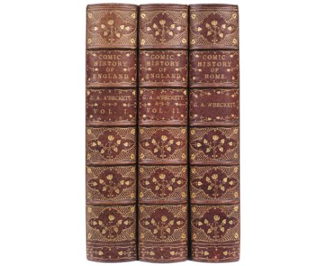 A'Beckett (Gilbert A.). The Comic History of England, 2 volumes, &amp; The Comic History of Rome, illustrated by John Leech, 