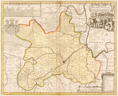 Poland/Silesia. A collection of seven maps, mostly 17th &amp; 18th century, seven engraved maps including Schenk (Petrus &amp