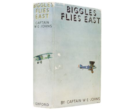 Johns (W.E). Biggles Flies East, 1st edition, London: Oxford University Press, 1935, colour frontispiece, 4 black and white i