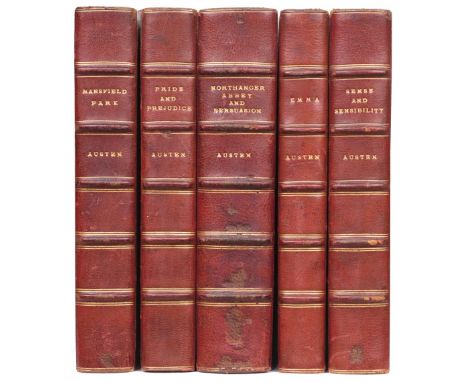 Austen (Jane). The Novels, 5 volumes, London: Macmillan and Co, 1903-06, half-titles, frontispieces to each, illustrations th