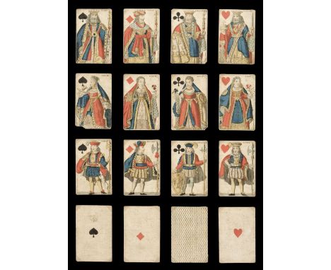 * German playing cards. Non-standard pack, Leipzig: Industrie Comptoir, circa 1810, 16 (of 52) stencil coloured engraved play