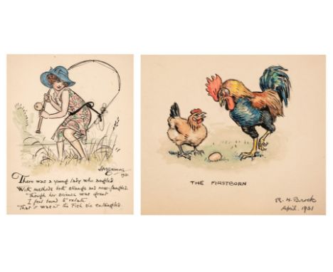 * Brock (H.M &amp; C.E). A small archive relating to Henry Matthew and Charles Edmund Brock, circa 1930, including a sketchbo