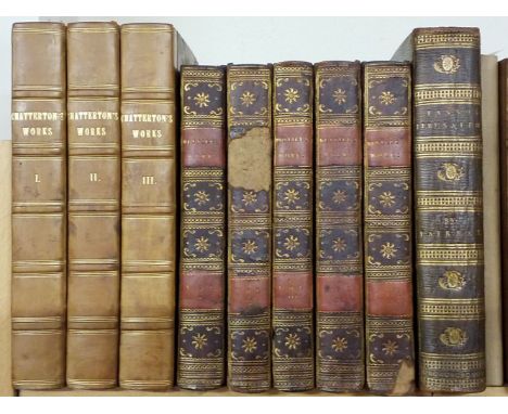 Gregory (G.). The Works of Thomas Chatterton, 3 volumes, London: printed by Biggs and Cottle, 1803, 3 engraved frontispieces,