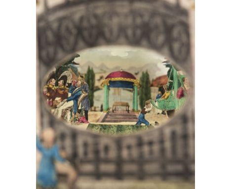 * Peepshow. Englischer Garten. Jardin Anglais. English Park, [Austria?], c. 1830s, accordion-folding peepshow with four cut-o