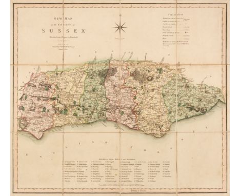 Folding Maps. A collection of approximately 45 maps, mostly 19th century, including British county and regional maps, city pl