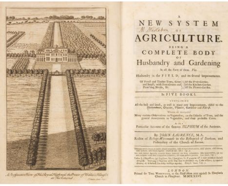 Laurence (John). A New System of Agriculture. Being a Complete Body of Husbandry and Gardening, London: Tho. Woodward, 1726, 