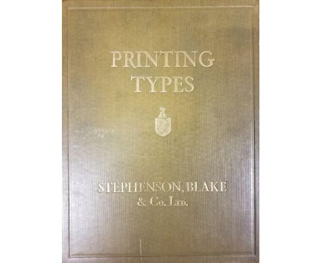 Stephenson, Blake &amp; Co. Ltd.. Printing Types, borders initials electro brass rules spacing material ornaments, 2 volumes,