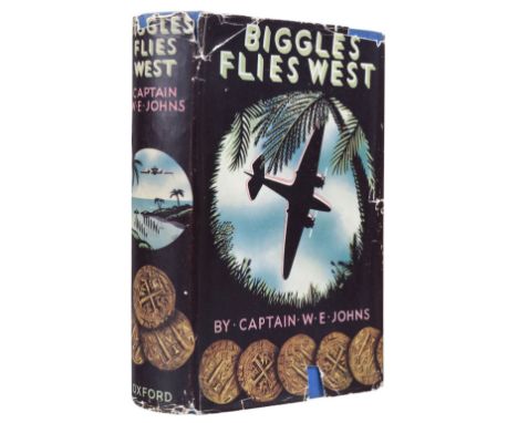 Johns (W.E). Biggles Flies West, 1st edition, London: Oxford University Press, 1937, colour frontispiece, 8 black and white i