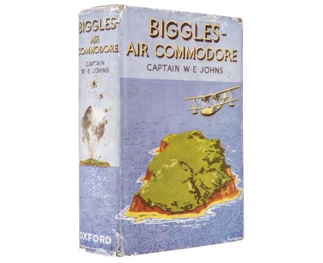 Johns (W.E). Biggles - Air Commodore, 1st edition, London: Oxford University Press, 1937, colour frontispiece, 7 black and wh